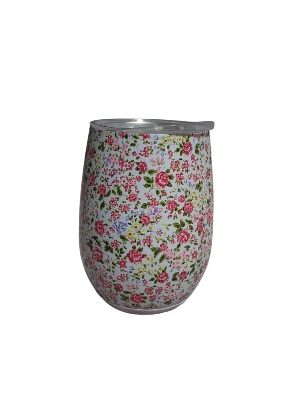 Matilda Jane Floral Wine Tumbler Woth Lid Stainless Steel